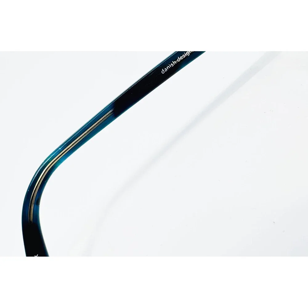 Danish Design Eyeglasses Womens Blue Teal Marble Frames 52-16-135 41074